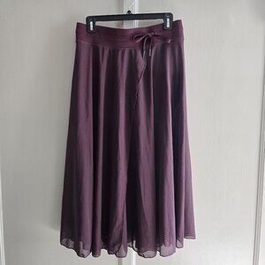HALARA | High Waisted Drawstring Flowy Maxi Skirt | Amaranth | L